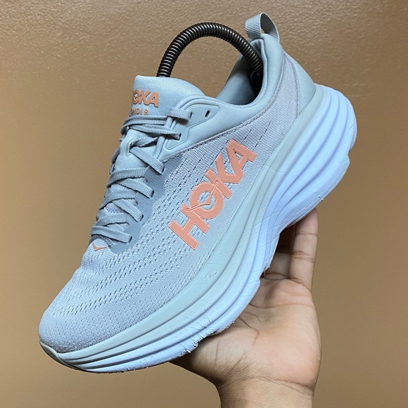 Hoka Bondi 8 Women's Running Sneakers “Harbor Mist Lunar Rock” Size 8.5 - Picture 10 of 17
